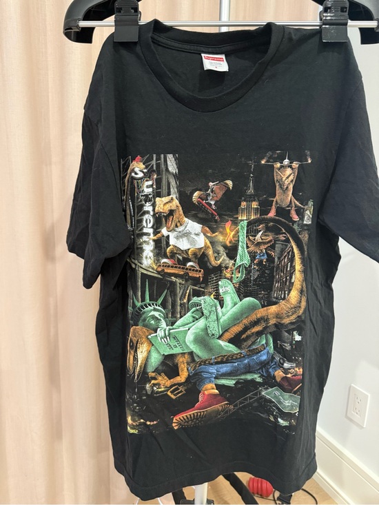 Supreme Other - Supreme Black Tee with Green & Gold Graphic